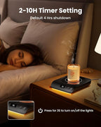 Gaiatop Coffee Mug Warmer, 3 Temperature Settings, 2-10H Auto Shut Off and Warm Strip Indicator Lights, 50W Smart Cup Warmers Fast Heating Plate for Tea Milk Cocoa Candle, Stocking Stuffers, Black