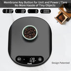 Vitafit 33lb/15kg Digital Food Scale in High Precision 0.1oz/1g, Our Own Kitchen Scale Professional Factory Since 2001, Home and Kitchen Essentials for Cooking and Baking, LED, 3*AAA Batteries, Black