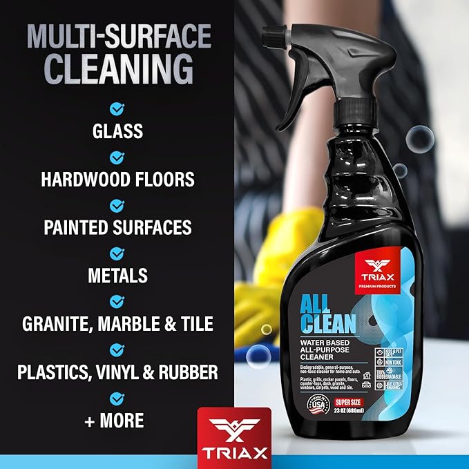 Triax All Clean - Professional Grade Multi-Purpose, Bio-Degradable, Non-Toxic Cleaning Product - For Vehicle and Home Use