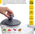 Salad Spinner Large, Fruit Washing Bowl with Strainer, Quick and Easy Use Lettuce Spinner, Fruits and Vegetables Washer, Lettuce Salad Dryer, Kitchen Essentials (4L/4.23Qt)