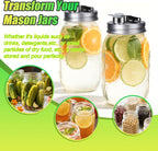 Mason Jar Pour Spout Lid Stainless Steel, Regular Mouth Pour Spout Flip Cap Lids for Mason Jars, Anticracking Leak Proof Seal Cover Airtight for Drinking Salad Dressing & Food Storing(2PCS)