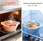 42oz Silicone Microwave Steamer For Vegetables, Cooker For Microwave with Handle & Lid, Collapsible Steam Pot, Heat-Resistant Cooker with Steam Holes, BPA Free, Dishwasher Safe (Dark Blue), 1 Pack