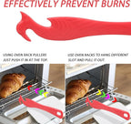 Oven Rack Push Pull Tool 2-Pack (11 Inch) - Longer Handle Suitable for Toaster Oven, air Fryer, Toaster