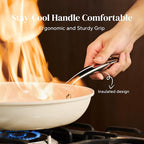 Redchef Nonstick Frying Pan Skillet, Ceramic Non-Stick Saute Pans, 9.5 inch Cooking Fry Pan with Stay Cool Handle, All Stovetops (Gas, Electric & Induction), Dishwasher/Oven Safe, PFAS-Free, Non Toxic