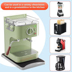 ARGOMAX Appliance Rolling Tray, Coffee Maker Slider, coffee pull out tray, sliding coffee maker tray, Suitable for coffee machines, air fryers and other appliances (Gray-Plastic)