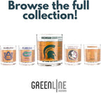 Greenline Goods – University of North Carolina Tar Heels College Whiskey Glasses (Set of 2), 10 oz – Full-Color Logo + Campus Map
