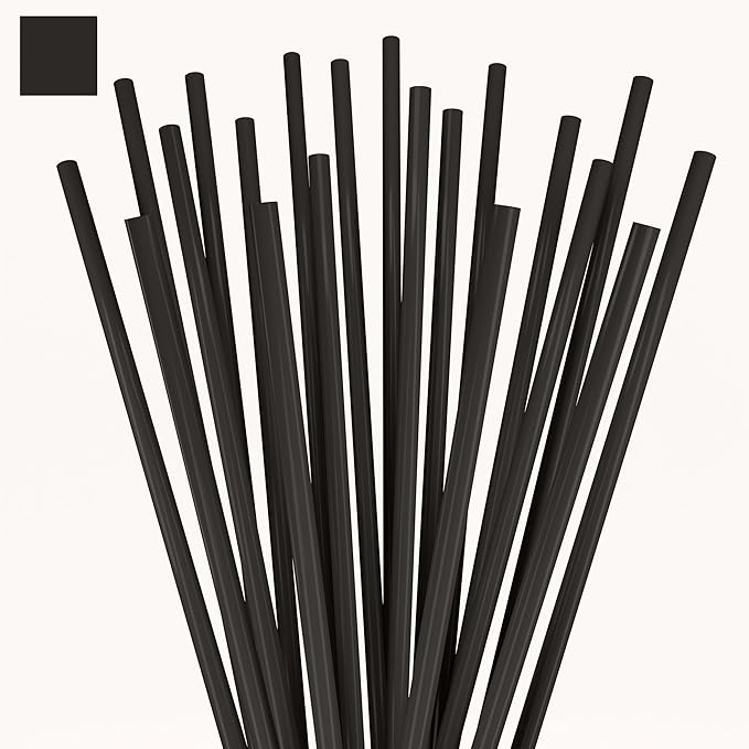 [2,000 Count] 5 Inch Plastic Stirrer Straws Sticks (Black) Short Coffee Sip Straws