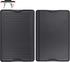 24" X 16" Reversible Cast Iron Griddle for Camp Chef, Flat Top Plate for Gas/Stove/Charcoal/Propane Grill, Universal 4 Burner Stove Top Griddle for Outdoor Cooking & Camping Accessories