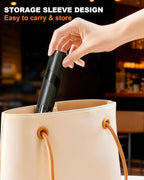 Handheld Milk Frother with Cover, Battery Powered Electric Drink Mixer (2AA Not Included) - Portable Hand Frother Wand for Coffee Matcha Cappuccino & Hot Chocolate