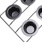 AUNMAS Carbon Steel Popover Pan, 6 Cavity Deep Nonstick Pudding Popover Muffin Cupcake Pan Bakeware for Home Cake Shop Oven Baking