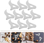 Homoyoyo 10pcs Stainless Steel Nut Crackers and Sheller Tool Set, Compact Pecan Sheller Machine and Nut Opener for Macadamia, Walnut, Hazelnut, Kitchen Specialty Gadget for Home Use