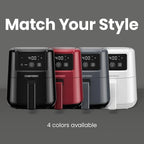 CHEFMAN 2 Qt Mini Air Fryer – Digital Space-Saving Compact Air Fryer with Nonstick and Dishwasher Safe Basket, Quick & Easy Meals in Minutes, Features Digital Timer and Shake Reminder – Red