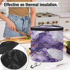 Purple Marble Electric Pressure Cooker Insulation Bag Not Easily Deformed Electric Pressure Cooker Storage Bag Kitchen Appliance Dust Cover