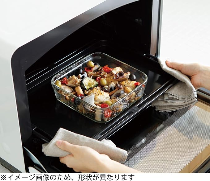 iwaki KBC3850 BC3850 Heat Resistant Glass Toaster Oven Dish, Basic Series, 9.4 x 5.7 x 1.4 inches (240 x 145 x 35 mm), 23.7 fl oz (700 ml)
