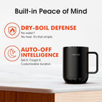 Vsitoo S3 Plus 14oz Heated Coffee Mug - Temperature Control Smart Mug with Mug Warmer, Auto-Sensing AI Heats Drinks to 120-150°F Hands-Free.Ideal for Home/Office/Gifts，Black