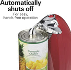 Hamilton Beach Electric Automatic Can Opener with Auto Shutoff,Knife Sharpener,Cord Storage,and SureCut Patented Technology,Extra-Tall,Red,(Pack of 2)