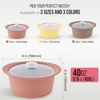 40oz Platinum Silicone Microwave Steamer Pot with Handle & Lid - Korean 100% Food-Grade Steamer Bowl, Heat-Resistant Cooker with Steam Holes, Easy Clean, Dishwasher Safe, Dry Rose