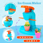 3 in 1 Dough Sets 59 PCS for Kids Ages 4-8, Dough Tools Kit with Ice Cream Noodle Hamburger Maker Machine, Kitchen Creations Art Crafts Food Play Toys for Boys Girls Kids Toddlers Ages 3+