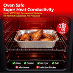 8x8 Aluminum Foil Pans, 35 Pack Disposable Trays Half Size Heavy Duty Tin Pans Deep Food Containers For Cooking, Meal Prep, Baking, Roasting, Chafing, Heating or Steam Table