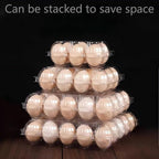 40 Pack 12-Egg Cartons Plastic Clear 3X4 Grids Reusable Storage Container, Stackable Cheap Bulk 1/2 Dozen Egg Trays for Refrigerator/Farms/Camping/Travel