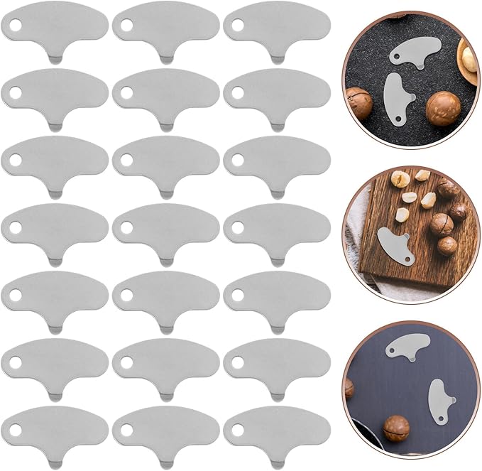 Toyvian Stainless Steel Macadamia Nut Opener and Portable Nut Sheller Tool 25pcs Set for Cracking Walnuts Pecans and Home Kitchen Specialty Gadget