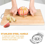 Supercenter Apple Cutter and Slicer - Stainless Steel Apple Corer - 4.72 Inch Apple Corer Tool with 12 Super Sharp Blades, Lightweight Apple Slicer and Corer & Dishwasher Safe