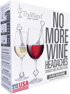 PureWine The Wand Wine Purifier - Red & White Wine Filters for Histamines & Sulfites, Sulfite Remover Sticks, Helps Allergies & Headaches, Gift Accessories for Women & Men - 24 Wands, Silver