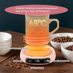 Coffee Mug Warmer For Desk,Multi-purpose Cup Warmer For All Bottles&Cups,Fast Heating Mug Warmer For Tea &Coffee With 3 Temp Settings, Portable Bottle Warmer For Breastmilk, 8 Hours Auto Shut Off,Pink