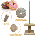2 Pcs Donut Stand Wooden Square Doughnut Stand Bagel Stand Donut Display Tower for Dessert Table Doughnut Holders for Party Donut Display Stand for Birthday Banquet (Dark Color)