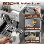 20 Bar Espresso Machine Stainless Steel Espresso Maker with Milk Frother with LED Display, 2 IN 1 Hot& cold brew coffee maker, Coffee Machine 50oz Water Tank, for Home Barista Cappuccino Latte