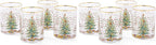 Spode Christmas Tree 14 Fl. Oz. Double Old Fashion Glass (Set of 4), Polka Dot - Whiskey & Bourbon Glasses for Festive Entertaining, Old-Fashioned & Rocks Glasses for Holiday Drinks (Pack of 2)