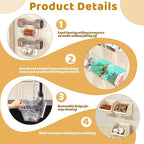 3 Pack Wall Mounted Storage Organizer Bins, Floating Shelves Fridge Organizer Storage Bins, Stackable Organizer Basket for Wall, Refrigerator, Kitchen, Bathroom, Countertops, Pantry (Clear)