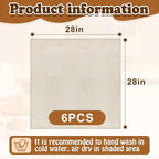 6pcs 100% cotton Tea Towels for Baking Sourdough - 28" Unbleached Bread Basket Flour Sack Towels, Proofing Cover Cloth for Dough Raising Baguettes Loaves Ciabatta, Bread Making Accessories Bakers Gift