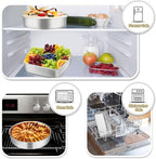 TeamFar Bakeware Sets, Stainless Steel Toaster Oven Baking Roasting Pans, Square/Round Cake Pan, Loaf Pan & Muffin Pan, Healthy & Heavy Duty, Smooth & Dishwasher Safe-5 PCS