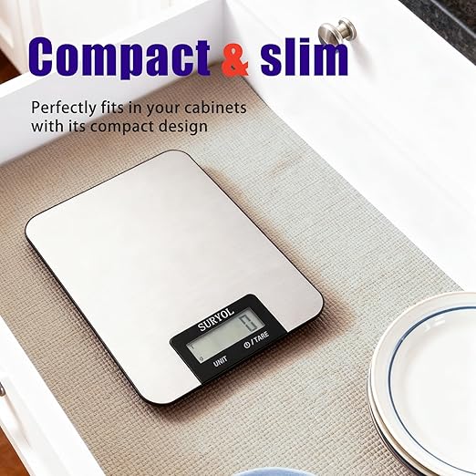 Food Kitchen Scale High-Precision Digital Scale Accurate Weighing for Baking & Cooking Enthusiasts (Shiny Blue)