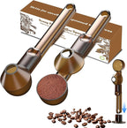 Coffee Scoop with Funnel for Ground Coffee, Protein Powder & Tea, for Reusable K Cup Refiller, 2TBSP Mess-Free, Funnel Design Prevents Spills (Translucent Brown, 2-Pack)