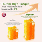 Anybear Cold Press Juicer, 200W Masticating Slow Juicer 4.3" Large Feed Chute Fit Whole Fruits Vegetables | Upgraded Auger | Tritan Material | BPA Free | Juice Recipes (Light Gray)