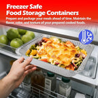 9x13 Aluminum Foil Pans, 30 Pack Disposable Trays Half Size Heavy Duty Tin Pans Deep Food Containers For Cooking, Meal Prep, Baking, Roasting, Chafing, Heating or Steam Table