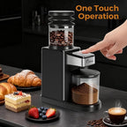 Electric Coffee Grinder for Home & Office: Automatic Conical Burr Coffee Grinder wtih 25 Precision Grind Settings - 120g Expandable Hopper & Low Noise&Durable Design Perfect for Multi-Cup Brewing