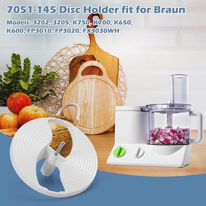 7051-145 Food Processor Disc Holder for Braun Food Processor Replacement Parts Models K600 K650 K700 K750 FP3010 FP3020 FX3030WH