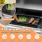 Universal Nonstick Cast Iron Griddle for Gas & Charcoal Grills & Stove Top, Thickened 25" x 16" Flat Top Grill Griddle Plate with Extra High Sidewalls, Grease Groove & Handles, for Camping