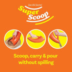 Bird Seed Scoop SuperScoop™ Bird Food Scoop, Pet Food Scoop for Small Animal Food, Large Capacity in Unmissable Orange™ Color