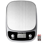 GRAM PRES Food Kitchen Scale Digital Weight Grams and Oz，Professional Digital Kitchen Food Scales 10kg/1g for Weight Loss Dieting Baking Cooking,Stainless Steel Weighing Platform,LCD Display