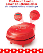 BETTY CROCKER Donut Maker, Mini Donut Maker with Nonstick Surface, Mini Donut Maker Machine with Cool Touch Handle & Makes 7 Delicious Fresh Donuts in Minutes, Red