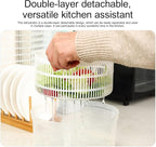 Fruit Food Spinner - Multifunctional Salad Spinner, Washer And Dryer, Cleaner, Kitchen Prep Tool | Salad Spinners | Easy-to-Use Fruit Spinners For Washing, Drying, And Serving Fresh