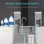 Soda Maker, Ice Cold Sparkling Water Maker, Water Cooler, Compatible with Screw-in 60L CO2 Cylinder (Not Included), Carbonator with 1.5L Water Tank, Touch Screen (Aqua Blue)