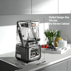 CRANDDI Commercial Blender, 2200W Countertop Blenders with Removable Shield, Quiet Smoothie Blender for Shakes and Ice Crushing, 52oz, 38000 RPM Professional Blenders for Kitchen, K80 (Grey)