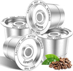 CAPMESSO Reusable Coffee Pods for Keurig: Stainless Steel Refillable K Cup - Reusable Coffee Filter for Keurig 1.0 Coffee Maker, Permanent (4 Reusable k cups for Keurig 1.0)