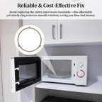Microwave Turntable Ring Replacement 8.7-Inch Microwave Oven Spinner Replacement Parts with 3 Smooth Rollers Universal Fit for Most Microwaves