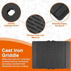 Half Size Griddle Insert for Bull 4 Burner Grill Angus 47628 47629 41628 41629 Reversible Cast Iron Griddle Plate for Outlaw 26038 26039 Flat Top Griddle for Premium 18248 18249 Lion Premium L75000